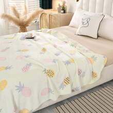 1pc Multi-Color Pineapple Pattern Blanket, Suitable For Bedroom Sofa All Seasons