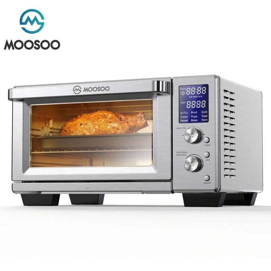MOOSOO Air Fryer Toaster Oven Combo, 9In1 Convection Oven Countertop