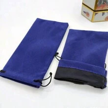 Étui à lunettes et pochette en tissu doux coloré, sac à cordon style frais, sac en tissu compact et portable pour le rangement des lunettes et des bijoux. Accessoires de lunettes pour femmes - Multicolore - Voir 23