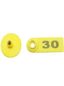 30pcs Yellow Sheep Ear Tags With Numbers No.01-30, Livestock Ear Marking Identification Tags Pig Copper Ear Rings Animal Marking Tool In 4 Colors - Yellow - View 8