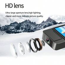 YOUMECAM 便攜迷你數字相機 录像循環 高清 1080p 家用運動 Dv 磁力安全運動感應小型攜帶攝像機 口袋相機 摩托車自行車錄像機 學生會議記錄器 法律執法攝錄機 帶背夾磁吸錄音機 - 相機+128G - 查看 6