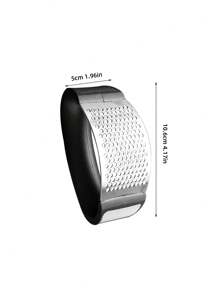 1入組不銹鋼蒜泥器手動切蒜工具廚房配件 - 銀色 - 查看 2