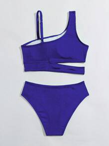 Set bikini con reggiseno imbottito e slip separabili per ragazze pre-adolescenti, set da bagno per vacanze estive in spiaggia