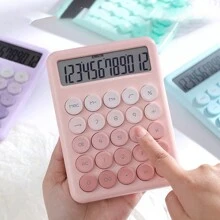 1入多彩漸變多巴胺計算機,12位桌上型計算機,適用於學生和辦公使用 - 彩色 - 查看 3