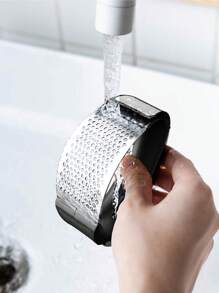 1入組不銹鋼蒜泥器手動切蒜工具廚房配件 - 銀色 - 查看 3