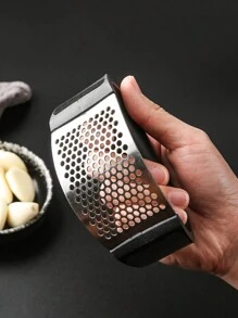1入組不銹鋼蒜泥器手動切蒜工具廚房配件 - 銀色 - 查看 5