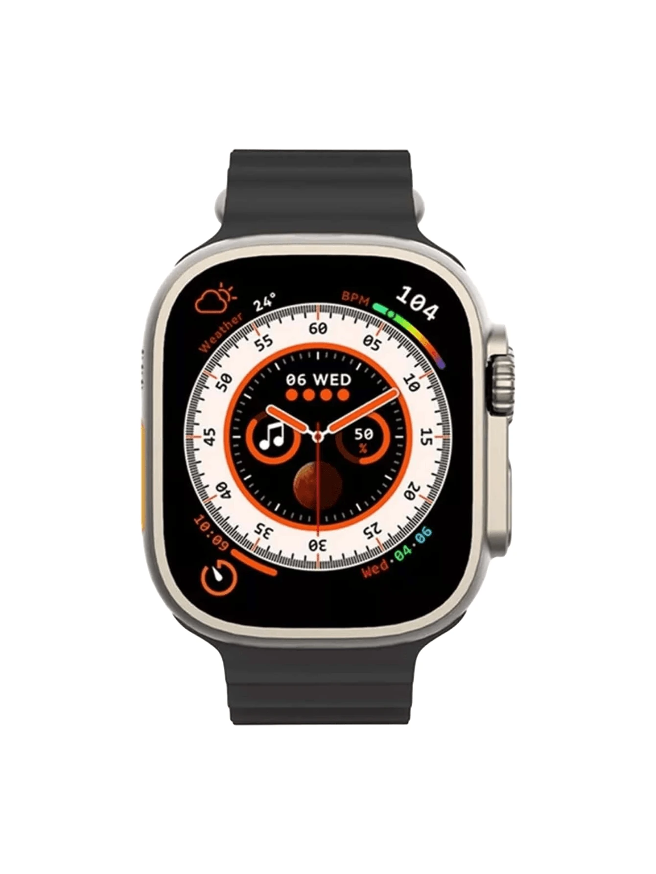 Smartwatch Reloj Inteligente Ultra 8 Max Compatible Con Android, Apple D/49mm 2.05 inch Carga Inalámbrica Materiales Y Calidad Premium - Negro - Ver 1