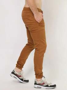 Men Pants - 棕色 - 查看 3