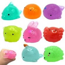 1PC Animals Kawaii Squishies Mochi Squishy Toys Stress Relief Toys Party Favors Prizes Gifts - Multicolor - View 4
