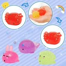 1PC Animals Kawaii Squishies Mochi Squishy Toys Stress Relief Toys Party Favors Prizes Gifts - Multicolor - View 3