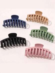 1/7入組女式大尺寸浴鉗髮夾,化妝頭飾,韓國風格 - 多色1 - 查看 6