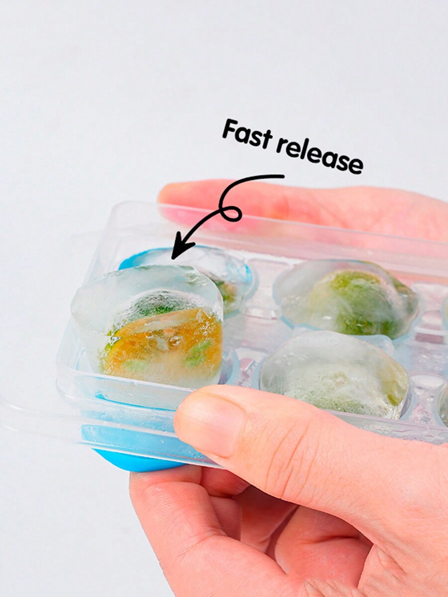 Bac À Glaçons Rond Avec Couvercle,1 Moule À Glaçons Rond À 104 Trous