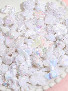 40-500克6-20毫米壓克力漸變夢幻巴洛克奶油色珠子,多款式顏色,鬆散間隔珠子,適用於珠寶製作diy迷人手鍊、鑰匙袋、手機掛件和手工藝用品 - 奶油系 - 查看 14