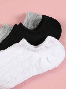 6 Pairs/Set Women's Invisible Socks With Leopard Pattern, Anti-Slip, Sweat-Absorbent And Non- Dropping Heel - Multicolor - View 8