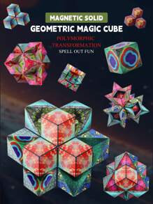 1 件 3D 几何魔方玩具：磁性可变换成多种形状、压力拼图、无限思考、缓解烦躁、磁性积木、磁性游戏、磁性玩具 - 百變魔術方 - 查看 9