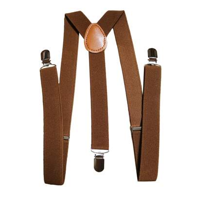 1pc Men's Brown Adjustable Elastic Y-Back Pants Suspender With 3 Clips, Suitable For Daily Suits And Can Be A Gift Halloween For Going Out Outfit Wedding Party And For Gift Autumn-Winter Accessories Halloween Costume,Suitable For Teens, Youth,Men,Casual, Outdoor, Athletic, Vacation, Graduation Gifts, Birthday, Daily Wear