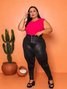 Plus Size Co-Ords - Màu Hồng Tươi - Xem 2