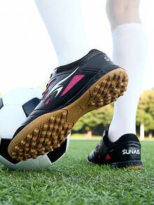 Men's And Women's Indoor/Outdoor Football Boots With Spikes - Black - View 10