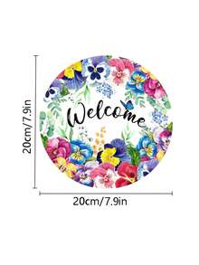 1 Miếng Mùa hè Chào mừng Gỗ Treo Dấu hiệu Đối với Nhà  Sân vườn Trang trí , Rustic Tròn Bằng gỗ Đồ trang trí treo Tấm ván Dấu hiệu Đối với Ngoài trời Đồ trang trí 7.9in - Nhiều màu - Xem 3