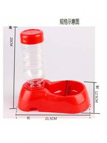 1piezas  automático de mascotas & Dispensador de agua ,, para pequeño & medio mascotas - Rojo - Ver 5