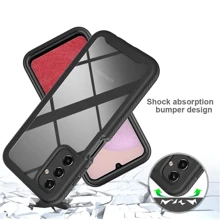 CELULARTE Funda Compatible con Samsun modelos nuevos Galaxy A05 A05S A15 A14 A24 A25  A04 A54 A34 5G Case Transparente Rigida Anti Shock 2 en 1 Uso Rudo Anti Golpes Navidad - Rojo - Ver 3