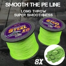 8 Sợi Bện Dây câu cá - - Mài mòn Chống lại , Trơn tru Đối với & Nước mát , Có sẵn In 500 - huỳnh quang màu xanh lá cây - Xem 5