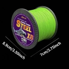 8 Sợi Bện Dây câu cá - - Mài mòn Chống lại , Trơn tru Đối với & Nước mát , Có sẵn In 500 - huỳnh quang màu xanh lá cây - Xem 7
