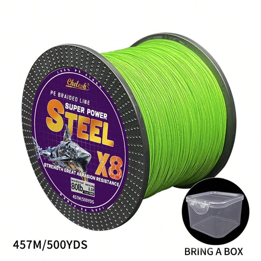 8 Sợi Bện Dây câu cá - - Mài mòn Chống lại , Trơn tru Đối với & Nước mát , Có sẵn In 500 - huỳnh quang màu xanh lá cây - Xem 1