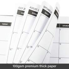 BUBU 2024-2025年曆規劃器-月曆和週曆帶有待辦事項清單,筆記,目標,雙鐵絲裝訂,文具辦公室學校用品 - 彩色 - 查看 4