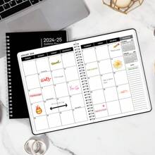 BUBU 2024-2025年曆規劃器-月曆和週曆帶有待辦事項清單,筆記,目標,雙鐵絲裝訂,文具辦公室學校用品 - 彩色 - 查看 1