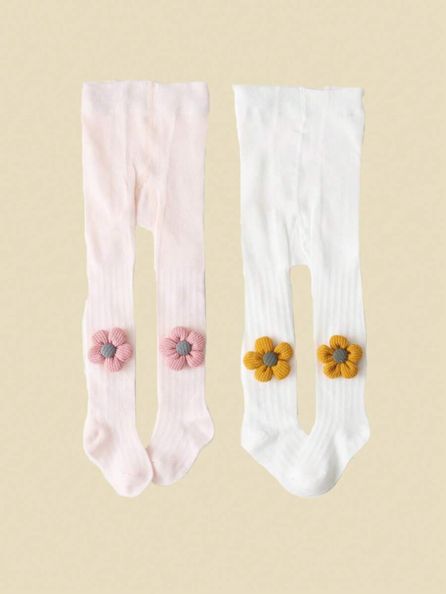 2入組寶寶女孩向日葵網絡褲,適用於夏季戶外活動 - 彩色 - 查看 1