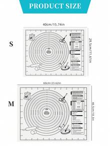 1個eva揉麵墊,具有防滑和防粘表面,可用於烹飪,烘培,揉麵 - 白色 - 查看 2