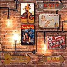 1 Miếng Sắt Nghệ thuật Trang trí tường , Phong cách châu Âu Cà phê Đồ trang trí , Trang trí Bức tranh Với Làm đẹp , Xe máy & Áp phích Mẫu - Nhiều màu - Xem 10