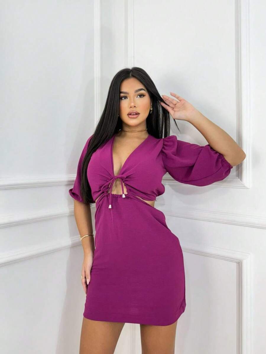WE SHINE Women Dresses - Rose Red - View 1
