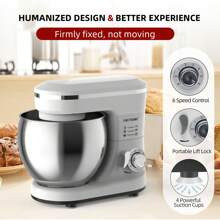 CHEFTRONIC 1 Stück Elektrischer Mixer Eierbeater, Verbesserte Haushalts Stand-mixer Für Peicual 1200w 6+p Geschwindigkeit Hochleistung Tilt-kopf Elektrischer Küchenmixer 5l Edelstahlschüssel Mit Knethaken, Flachrührer, Wire Whisk & Flex Motorschutzhaube Küchenbedarf Kleingeräte (eu Stecker)