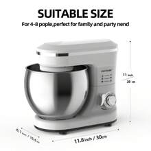 CHEFTRONIC 1 Stück Elektrischer Mixer Eierbeater, Verbesserte Haushalts Stand-mixer Für Peicual 1200w 6+p Geschwindigkeit Hochleistung Tilt-kopf Elektrischer Küchenmixer 5l Edelstahlschüssel Mit Knethaken, Flachrührer, Wire Whisk & Flex Motorschutzhaube Küchenbedarf Kleingeräte (eu Stecker)