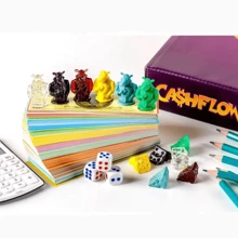 Juego de mesa Cashflow (Cashflow 101+202) / Para una empresa, para una familia. Juego de mesa publicable para reuniones y fiestas. - Morado - Ver 4