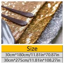 1pc Solid Color Sequin Party Dining Table Runner, Sequin Table Runner, Party Table Runner, Decorative Table Runner - Multicolor - View 10