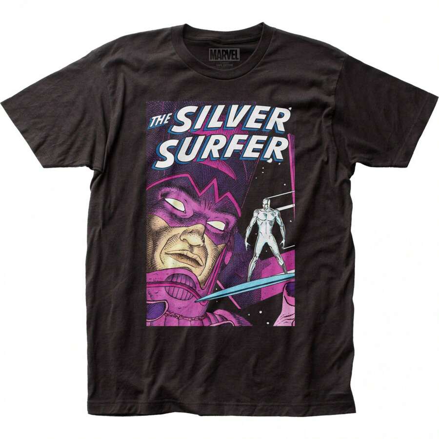 Silver Surfer And Galactus: Parable T-Shirt - Black - View 1