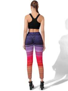 Hàng Mới Về Họa Tiết Da Báo Slim Fit Đẩy Lên Chạy Bộ Thể Dục Yoga Quần Legging Thể Thao - Màu vàng - Xem 1