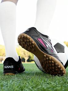 Men's And Women's Indoor/Outdoor Football Boots With Spikes - Black - View 2