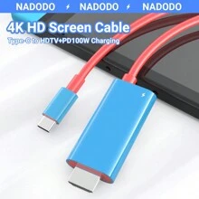 Nadodo Switch Dock Kompatibel med Switch & OLED, USB C till HDMI Adapterkabel Kompatibel med Switch Dock, Typ-C till HDMI konverteringskabel ersätter den ursprungliga Switch Dock Station för TV-projektionsskärm - röd blå - Visa 1