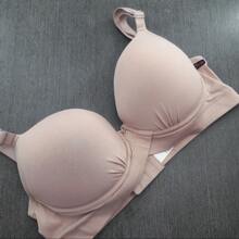 Sutiã Plus Size Com Bojo Alças Reforçadas Detalhe Drapeado - Bege - Visão 1