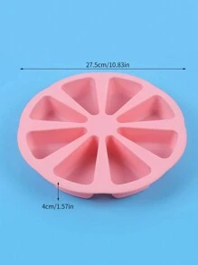 1个硅胶三角蛋糕模具，8孔硅胶蛋糕托盘切片模具/三角蛋糕托盘披萨盘，玉米面包模具和肥皂模具，适用于烤箱和电压力锅DIY烘焙工具，红色，情人节派对，家居装饰，家居礼品 - 紅色 - 查看 16