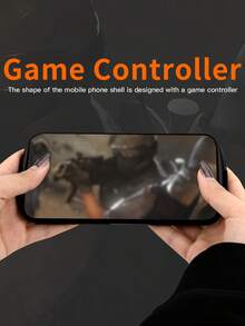 1入組雕刻陰屍路與哥特風格遊戲手柄造型拱形玻璃保護殼，適用於蘋果(15promax/15plus/15pro/15)、紅米和華為智能手機 - 彩色 - 查看 4