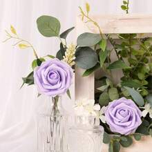 Artificial Flower Roses, 7/12/17/22/27pcs Real Touch Fake Foam Roses For Valentine's Day DIY Bouquets Wedding Party Baby Shower Home Decorations, Valentine Day, Gift Gifts Birthday Graduation