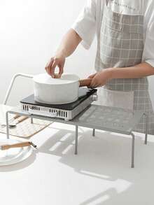 1pc Multi-Function Expandable Storage Rack, Kitchen Spice Rack, Home Organizer Rack, Cabinet Shelf - Multicolor - View 4