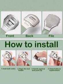 Professional Stainless Steel Nail Clippers Set With Ear Cleaning Tool And Nail File - Durable And Portable Foot & Nail Care Tools, Suitable For Fingernails And Toenails - Green - View 7