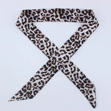 1 件 95 厘米豹纹轻质窄围巾，适合女士，可用作颈巾、头带或腰带优雅头巾、发带、头带，非常适合装扮您的外观 - A - 查看 12