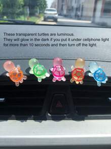 5入組可愛樹脂海龜汽車擺件，創意汽車內飾配件 - 彩色 - 查看 3